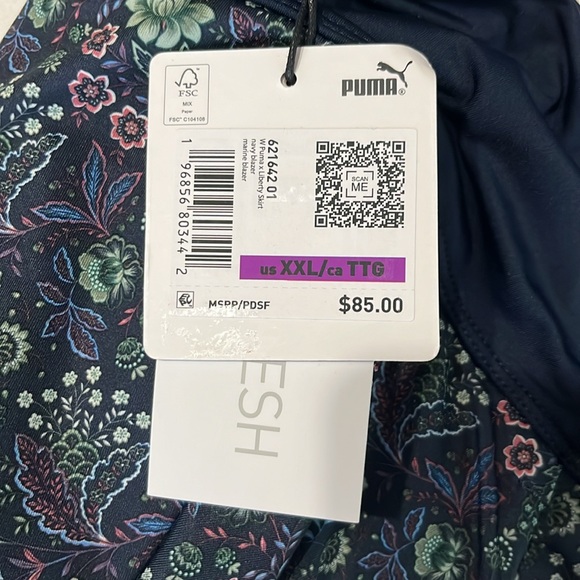 Puma x Liberty Golf Skort Floral Navy Blazer NWT - Picture 16 of 16